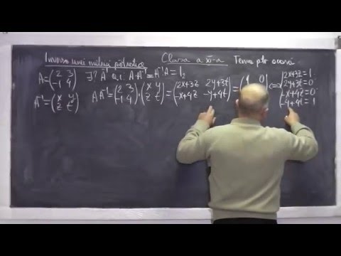 Lesson 760 - Matrices Properties of determinants Inverse of a square matrix - Grade 11 Homework