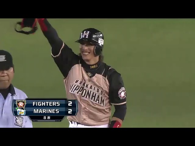 【8回表】ファイターズ・陽 2者連続タイムリー2ベースで同点!! 2014/7/29 M-F