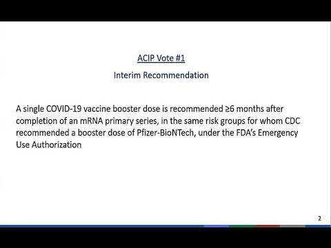 Oct 21, 2021 ACIP Meeting - Vote