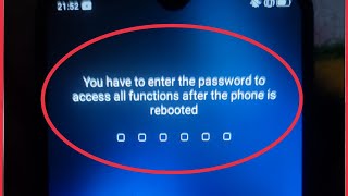 Fingerprint Lock Not Working || Fix Enter password to access all functions after the phone rebooted