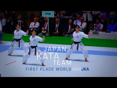 TEAM WOMEN JAPAN : KATA GOJUSHIHO SHO world champion JKA (First place) 2024 TAKASAKI ARENA JAPAN.