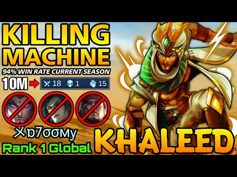Killing Machine Mode! Khaleed 94% Win Rate S19! - Top 1 Global Khaleed メɒ7σσмy - MLBB