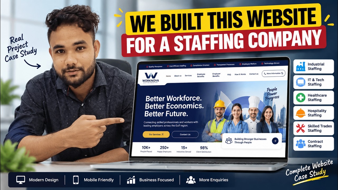 Work Nova professional staffing company website built by 24siteshop
