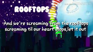 Marshmello - rooftops  (lyrics video)
