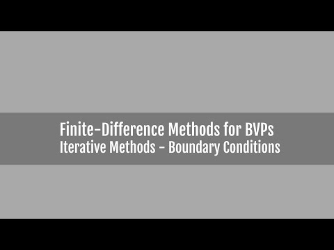 Elliptic Equations - Boundary Conditions in Iterative Methods