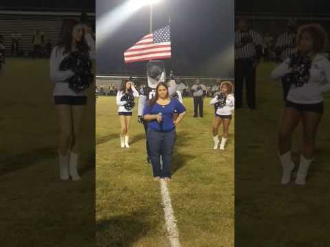 National Anthem at the Palm Beach Makos football game