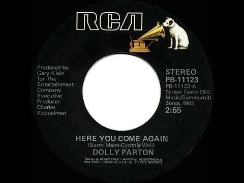 1977 HITS ARCHIVE: Here You Come Again - Dolly Parton (stereo 45--#1 C&W hit)