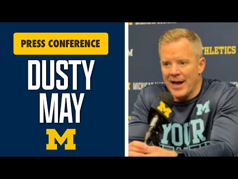 Pressekonferenz mit Dusty May nach dem 75:72-Sieg der Michigan Wolverines gegen Nebraska #GoBlue