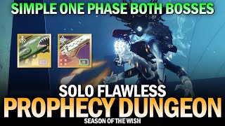 Solo Flawless Prophecy Dungeon (Simple 1 Phase Both Bosses) [Destiny 2]