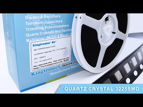 Kingtronics Kt 《Glass Sealed Quartz Crystal QKT-3225 SMD》Low cost, Low profile timing option
