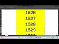 Numbers 1 To 2400