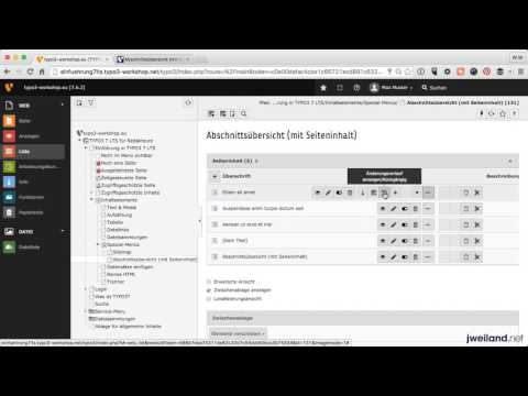 Teil 29: Die Funktionen des Listen-Moduls (TYPO3 7 LTS für Redakteure)