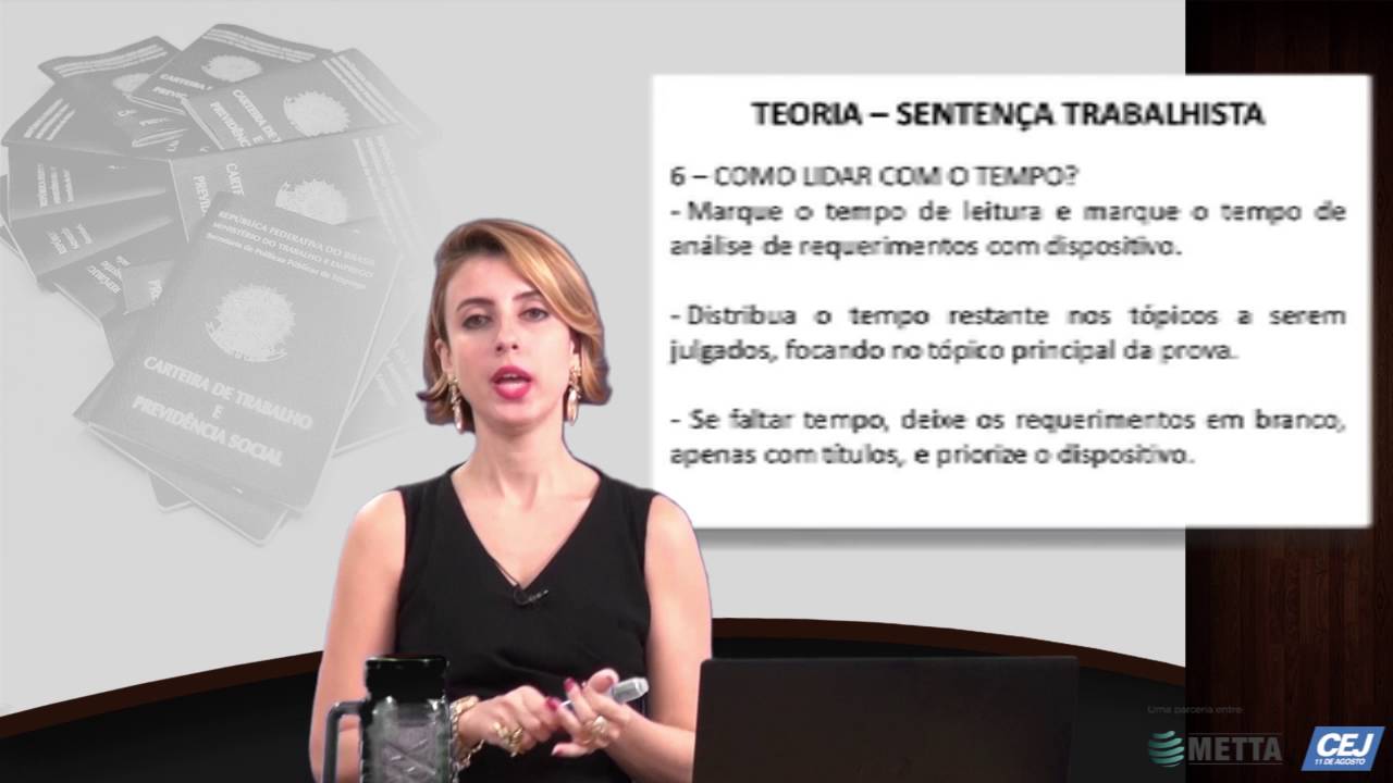 Teoria de Sentença Trabalhista com a Amanda Diniz - Parte 2