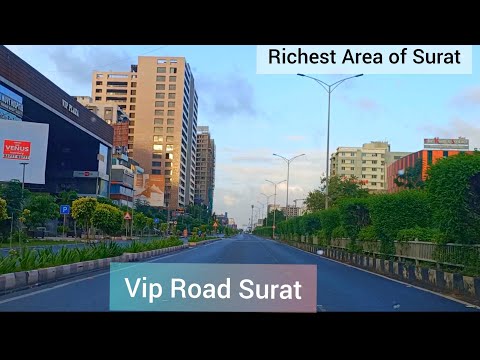 VIP ROAD SURAT | VESU | Surat City Drive | Richest Area of Surat .#suratcity