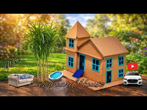 “Simple Cardboard House That Looks 100% Real! 😍🏠”