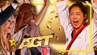 Download lagu EXPLOSIVE Martial Arts Audition Wins The GOLDEN BUZZER on America's Got Talent! mp3