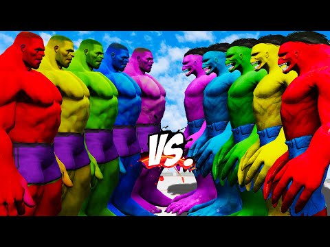 TEAM HULK 2099 COLOR VS TEAM HULK 1003 COLOR - HULK BATTLE - EPIC SUPERHEROES WAR