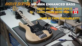 Video thumbnail for Unboxing a Harley Benton MP-4MN Enhanced Bass Guitar - how can it be less than $400 USD??  Amazing!! by Manotick StringWorks