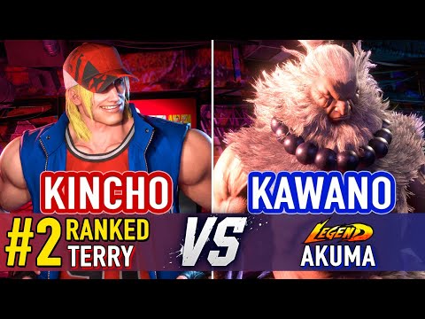 SF6 🤜 Kincho (#2 Ranked Terry) vs Kawano (Akuma) 🤛 Street Fighter 6 High Level Gameplay