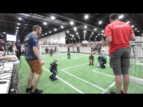 Robocup 2023 - humanoid kidsize - final - Rhoban vs CIT Brains - first half
