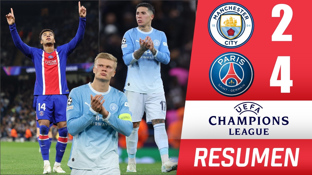NOCHE DE CAMPEÓN. PSG CONQUISTÓ MANCHESTER con gran triunfo ante el CITY | Champions League