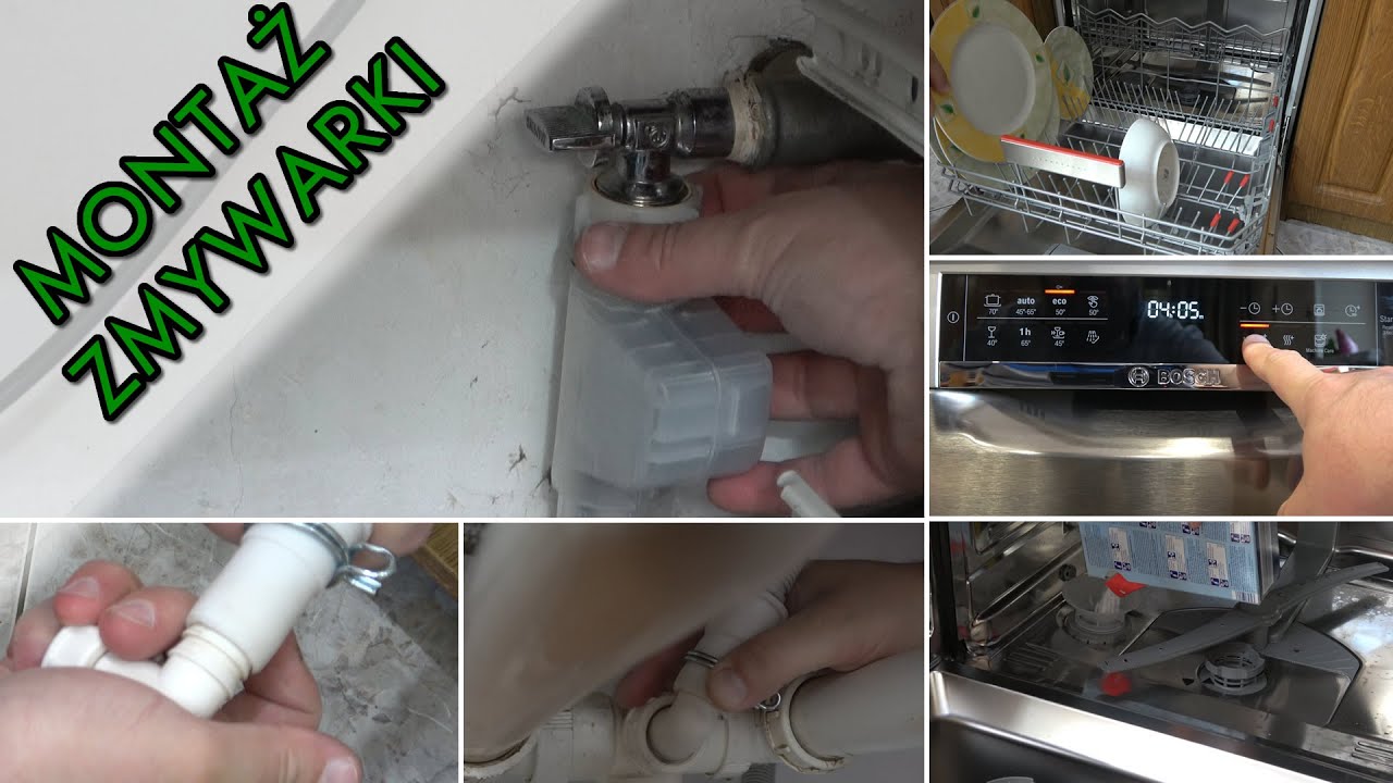 Montaż podłączenie zmywarki.