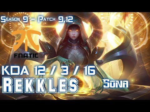 FNC Rekkles SONA vs VLADIMIR APC - Patch 9.12 EUW Ranked