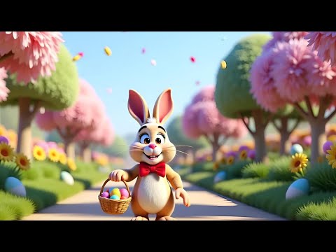 Iepurașul Țopăilă 🐰🥚 - Cântec animat cu ouă colorate pentru vacanța de Paște