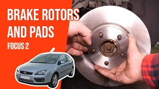 Youtube thumbnail of video "How to replace the front brake rotors and pads FOCUS 2 🚗"