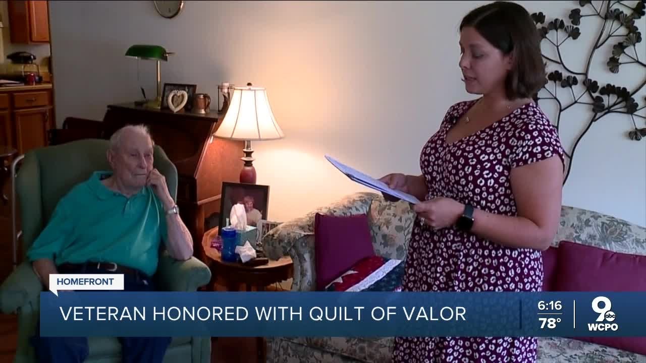 Quilts of Valor honors Hamilton Navy World War II prisoner of war