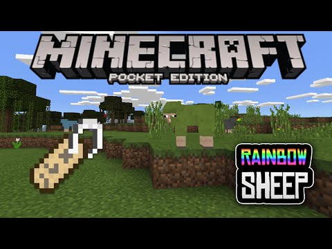 RAINBOW SHEEP!! - MCPE 0.15.0 Hidden Feature/Trick - Minecraft PE (Pocket Edition)
