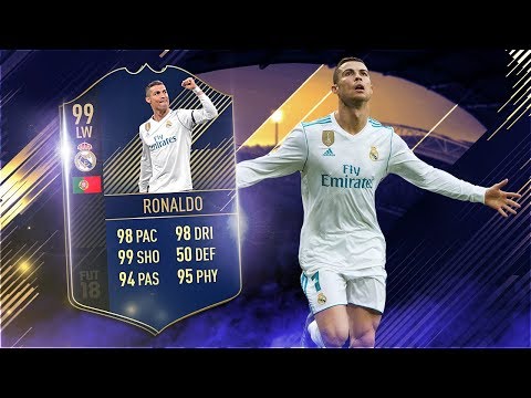 FIFA 18 TOTY Ronaldo Review - 99 Team of the Year Cristiano Ronaldo Player Review - FIFA 18 GAMEPLAY