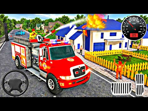 🔥 Fire Truck 3D Rescue Sim Games - New Firefighter Simulator 2026 - Android Gameplay 
