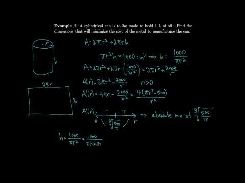 Calculus 4.7 Optimization Problems