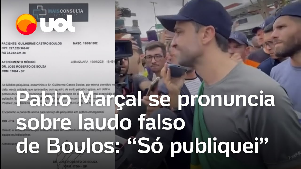 Pablo Marçal se pronuncia sobre laudo falso de Boulos: só publiquei