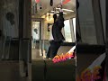 Subway creatures  guy in suit does pull ups on train