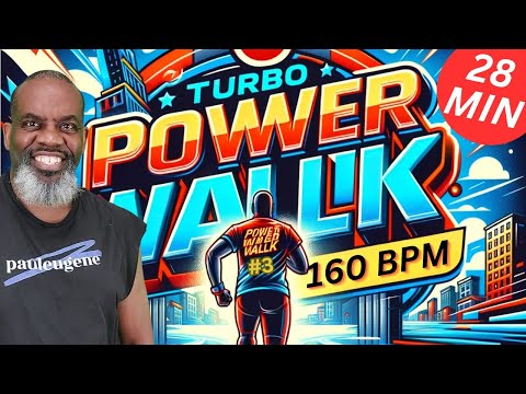28-Min Turbo Power Walk Cardio Challenge | Fast Pace 160 BPM Cardio Workout | Low Impact Moves