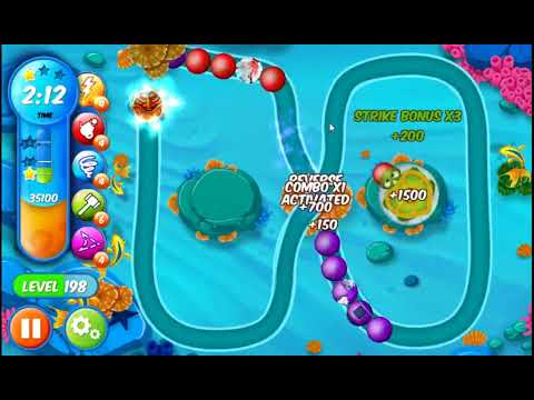 Marble Woka Woka Level 198 - NO BOOSTERS 🐢 | SKILLGAMING ✔️