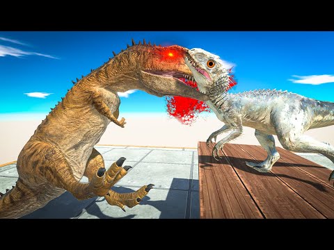 CARNIVORE NEIGHBORS Attack LITTLE INDOMINUS REX - Animal Revolt Battle Simulator