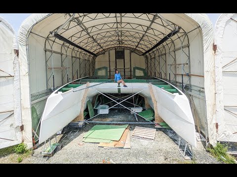 CATAMARAN BUILD - We Bond the Hull Sides!! (MJ Sailing - Ep 200)