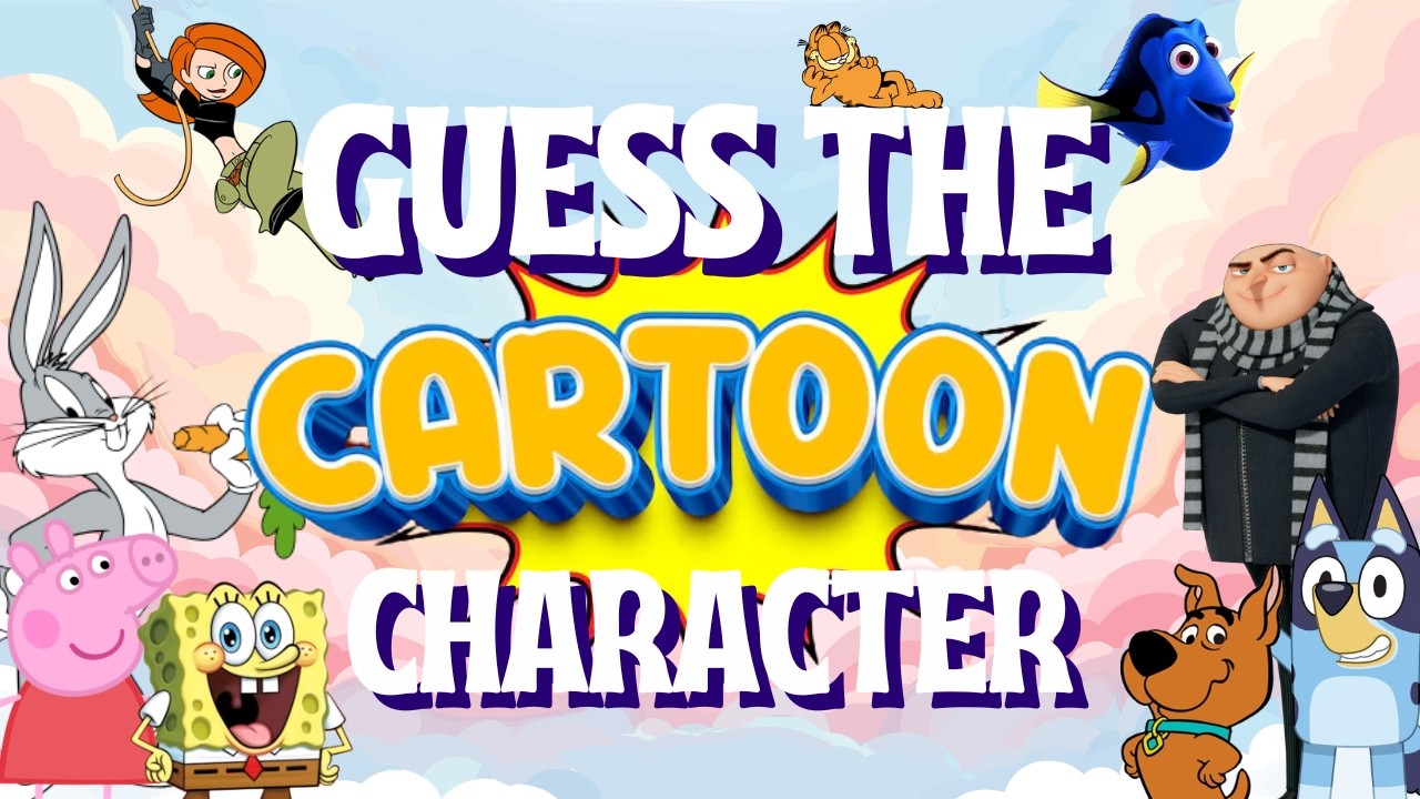 Guess the CARTOON Character - TV and Movie Family Animation Quiz (50 Questions)