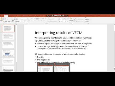 Video 16 Vector Error Correction Model Eviews Part 5