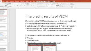 Video 16 - Vector error correction model Eviews (part 5)