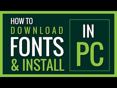 How to download and install fonts in pc or laptop ( Windows 10 ) Video