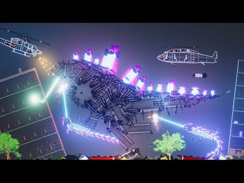 Dragons Are Fighting With Godzilla In People Playground