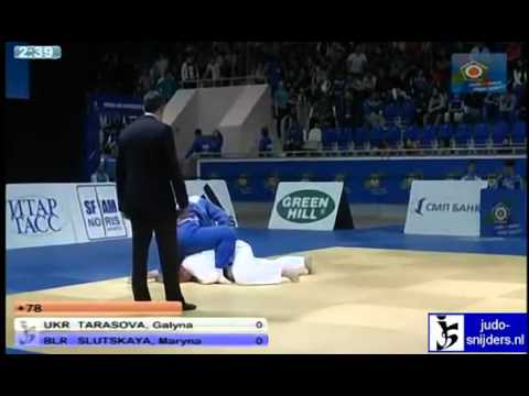 Judo 2011 European Championships U23 Tyumen Tarasova UKR   Slutskaya BLR  78kg