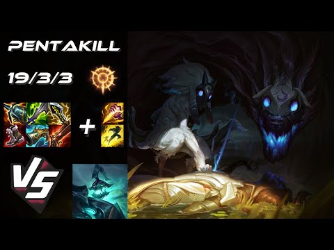 JUNGLE Kindred vs Hecarim [PENTAKILL] - NA Challenger Patch 14.10