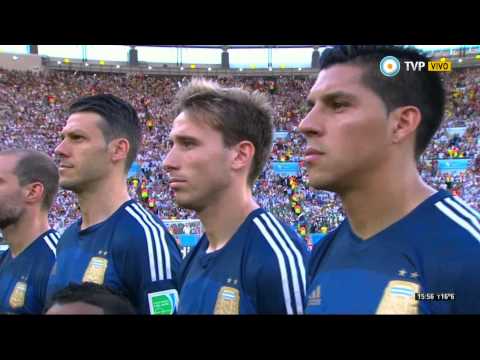 El himno argentino en la final del Mundial 2014