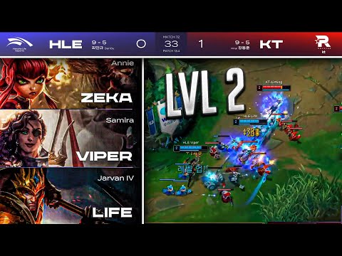 JUEGAN EL COMBO PROHIBIDO EN LCK SAMIRA+JARVAN BOT 😳 // HLE vs KT Highlights game 2