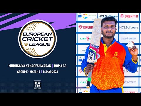 POTM: M.Kanageshwaran - RCC vs ZAS European Cricket League 2023 | Group E, Day 2 | ECL23 | ECL23.063